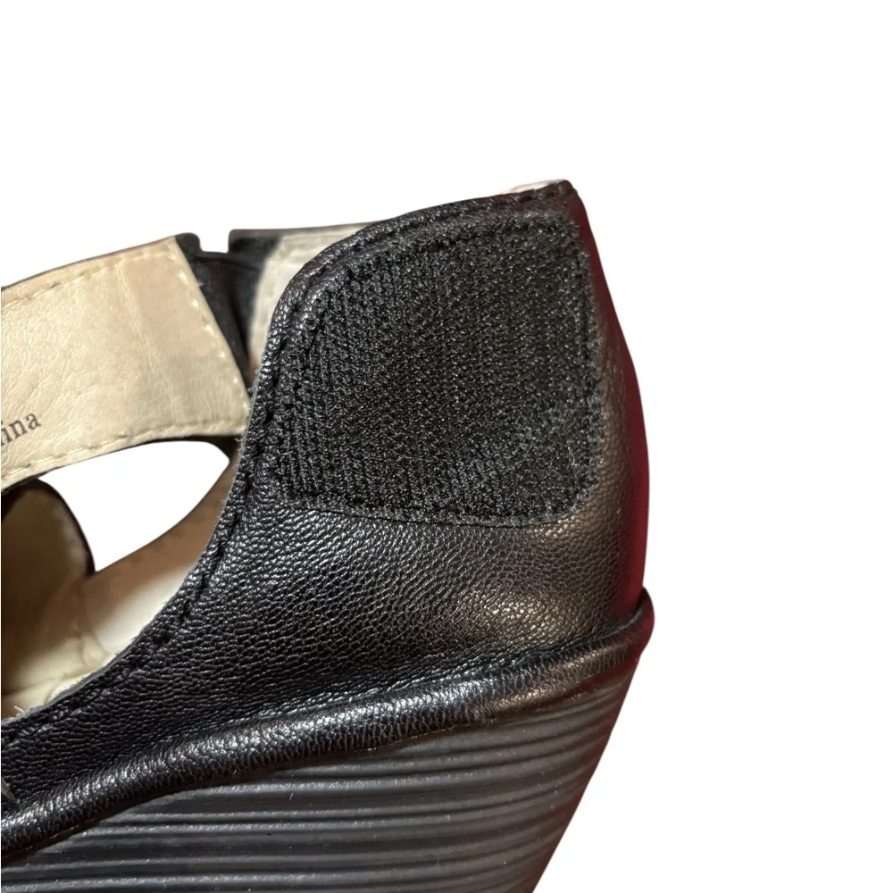 Fly London Black and Tan Leather Shoes - Picture 5 of 8